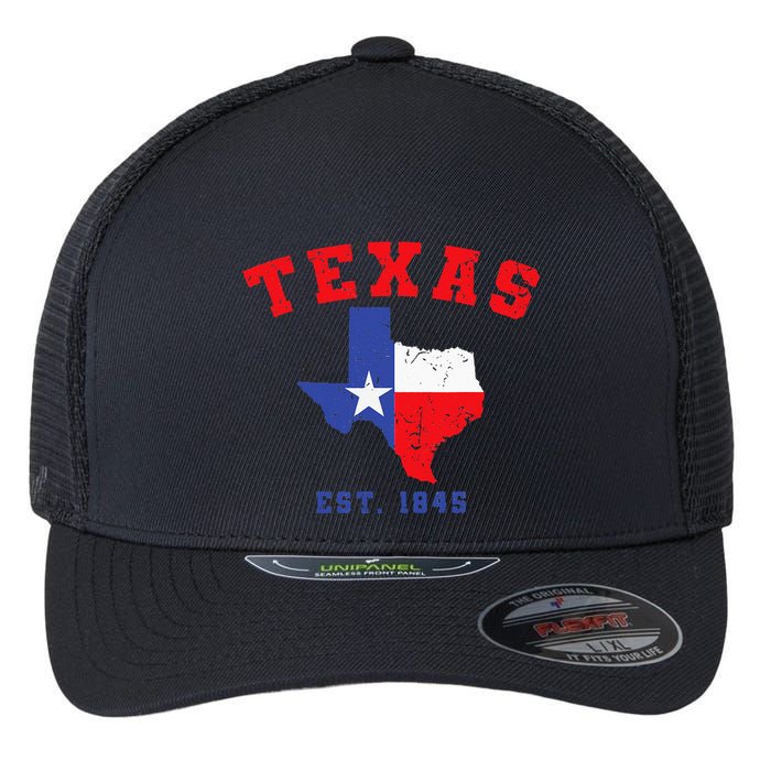 Texas Est 1845 Texas Pride Home State Texan Flexfit Unipanel Trucker Cap