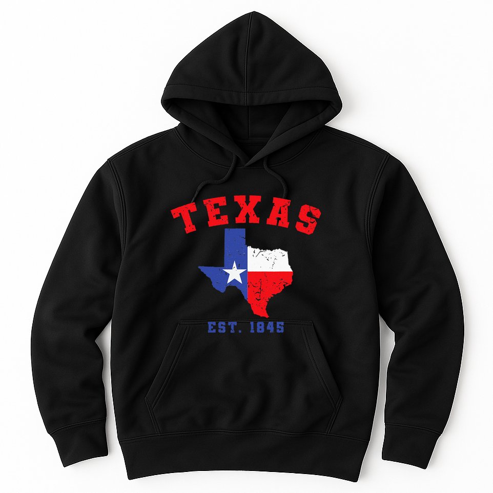 Texas Est 1845 Texas Pride Home State Texan Hoodie