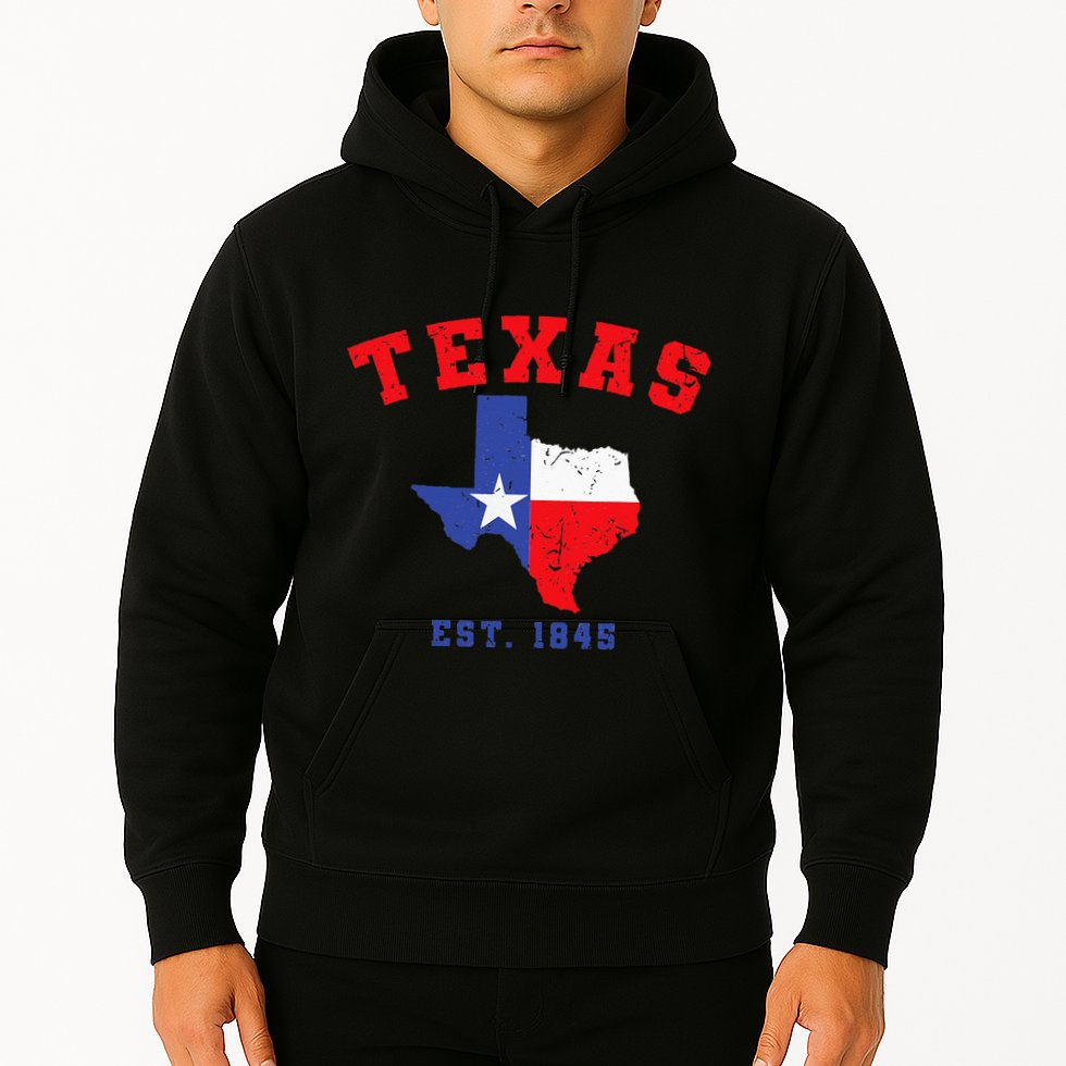 Texas Est 1845 Texas Pride Home State Texan Hoodie