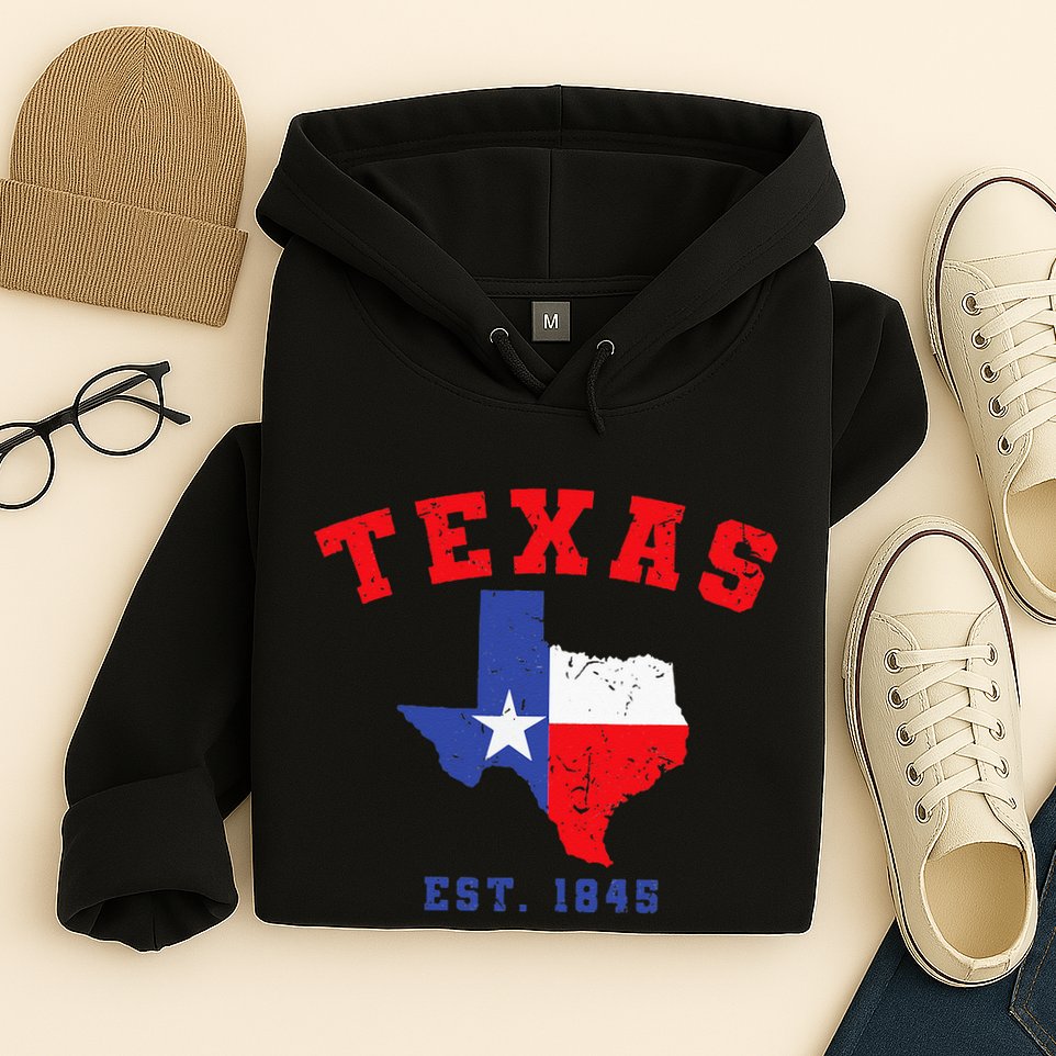Texas Est 1845 Texas Pride Home State Texan Hoodie