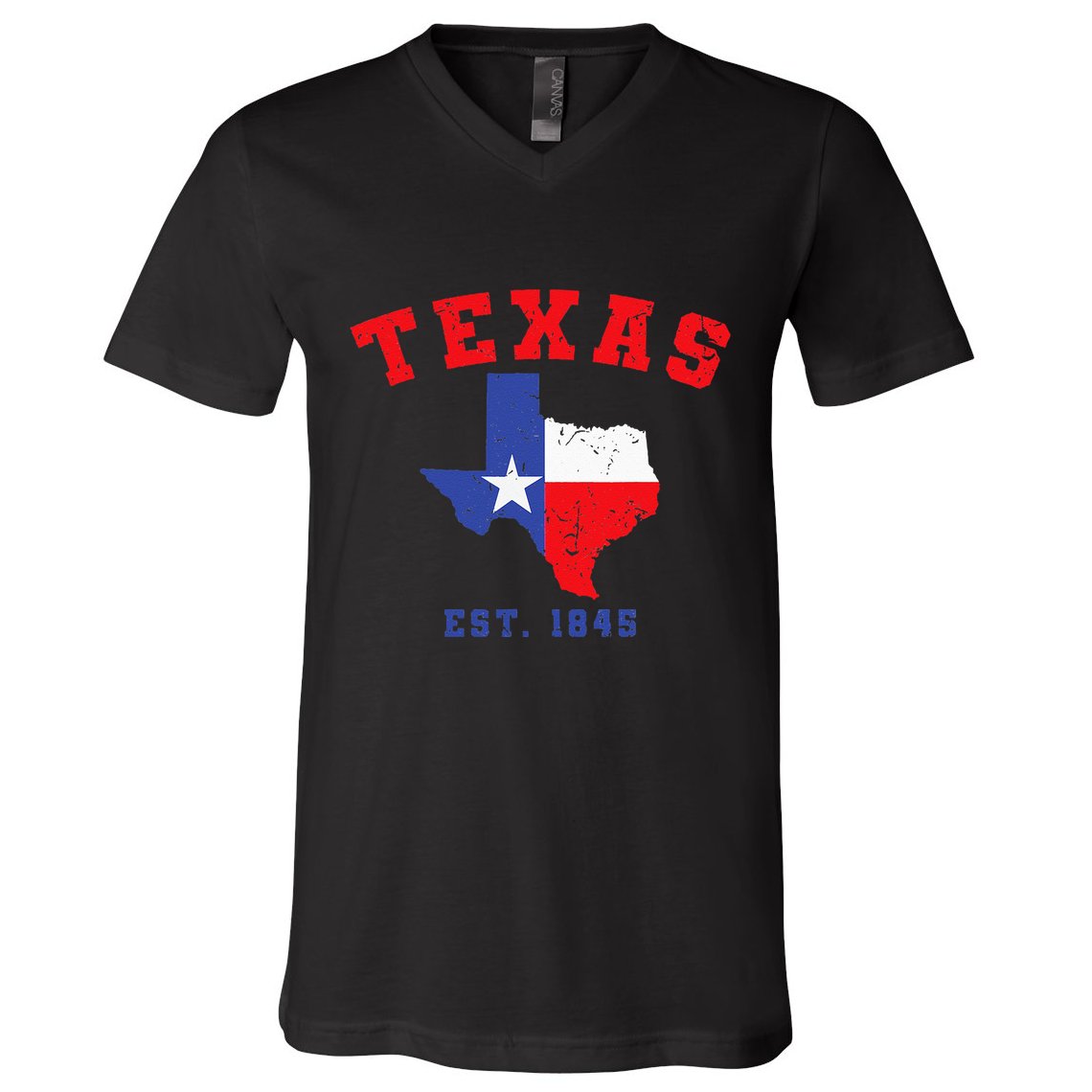 Texas Est 1845 Texas Pride Home State Texan V-Neck T-Shirt