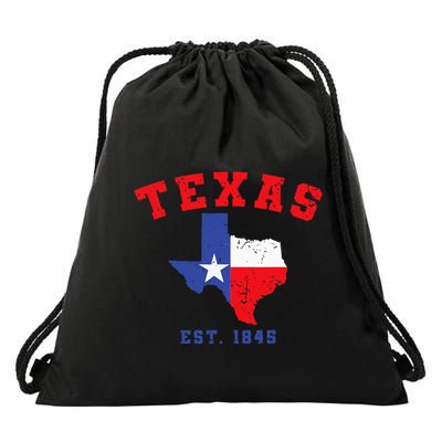 Texas Est 1845 Texas Pride Home State Texan Drawstring Bag