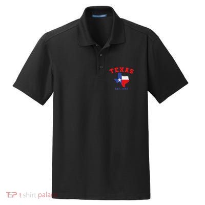 Texas Est 1845 Texas Pride Home State Texan Dry Zone Grid Polo
