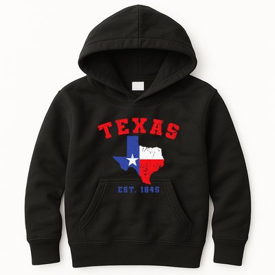Texas Est 1845 Texas Pride Home State Texan Kids Hoodie