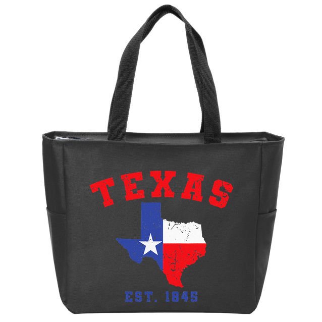 Texas Est 1845 Texas Pride Home State Texan Zip Tote Bag