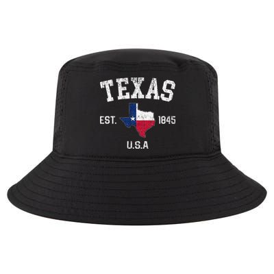 Texas Est 1845 Texas State Flag Map Texan Pride Cool Comfort Performance Bucket Hat