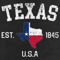 Texas Est 1845 Texas State Flag Map Texan Pride Garment-Dyed Fleece Hoodie