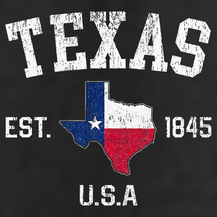 Texas Est 1845 Texas State Flag Map Texan Pride Garment-Dyed Fleece Hoodie