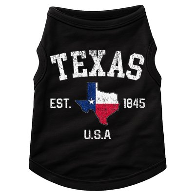 Texas Est 1845 Texas State Flag Map Texan Pride Doggie Tank