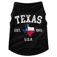 Texas Est 1845 Texas State Flag Map Texan Pride Doggie Tank