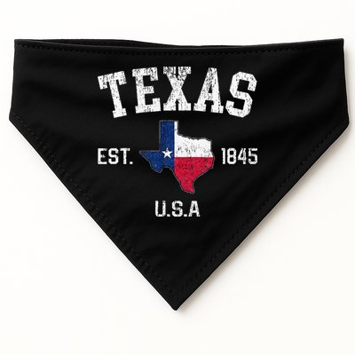 Texas Est 1845 Texas State Flag Map Texan Pride USA-Made Doggie Bandana