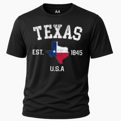 Texas Est 1845 Texas State Flag Map Texan Pride Performance Shirt