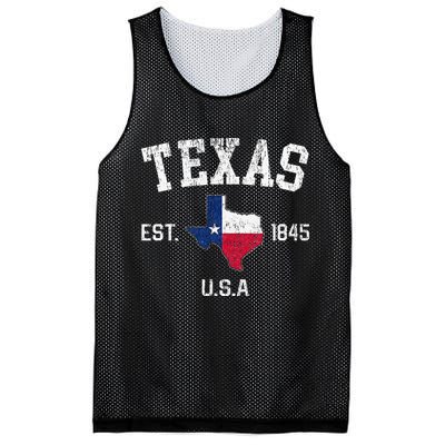 Texas Est 1845 Texas State Flag Map Texan Pride Mesh Reversible Basketball Jersey Tank