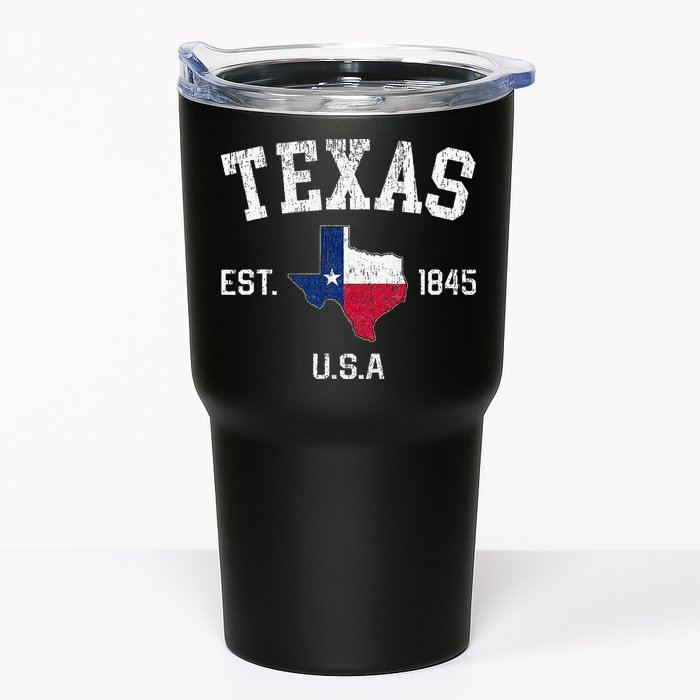Texas Est 1845 Texas State Flag Map Texan Pride Tumbler