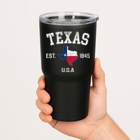 Texas Est 1845 Texas State Flag Map Texan Pride Tumbler