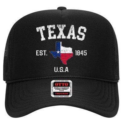 Texas Est 1845 Texas State Flag Map Texan Pride Trucker Hat