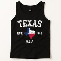 Texas Est 1845 Texas State Flag Map Texan Pride Tank Top