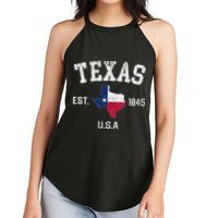 Texas Est 1845 Texas State Flag Map Texan Pride Women's Perfect Tri Rocker Tank
