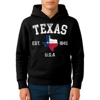 Texas Est 1845 Texas State Flag Map Texan Pride Kids Hoodie