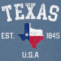 Texas Est 1845 Texas State Flag Map Texan Pride Garment-Dyed Sweatshirt