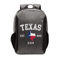 Texas Est 1845 Texas State Flag Map Texan Pride Vector Backpack