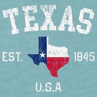 Texas Est 1845 Texas State Flag Map Texan Pride Sueded Cloud Jersey T-Shirt