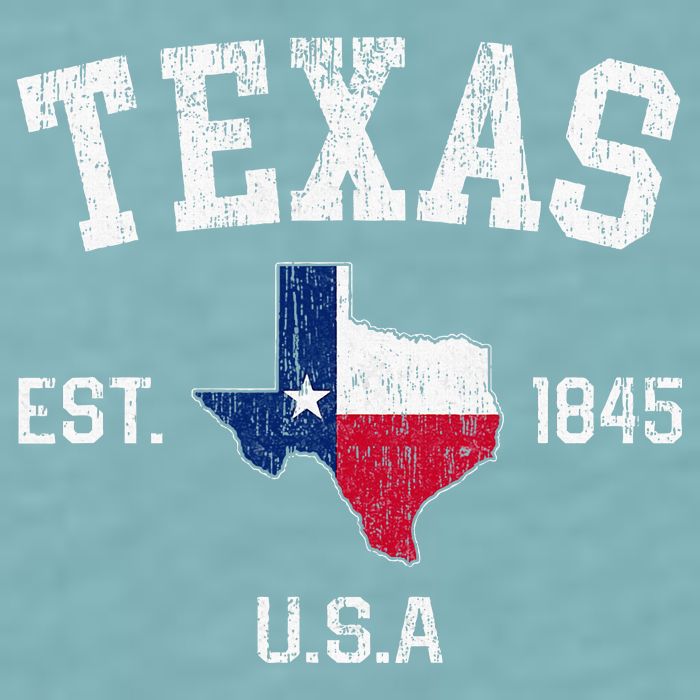 Texas Est 1845 Texas State Flag Map Texan Pride Sueded Cloud Jersey T-Shirt
