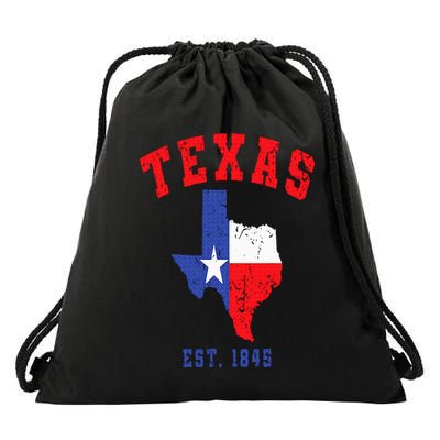 Texas Est. 1845 Texas Pride Home State Texan Drawstring Bag