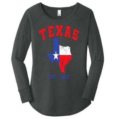 Texas Est. 1845 Texas Pride Home State Texan Women's Perfect Tri Tunic Long Sleeve Shirt