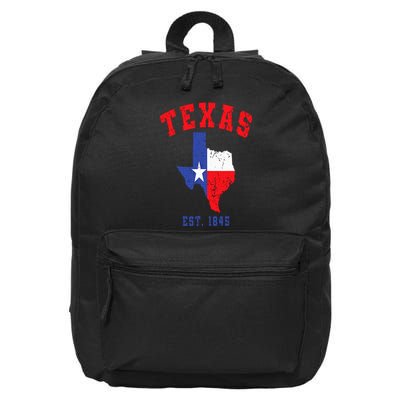 Texas Est. 1845 Texas Pride Home State Texan 16 in Basic Backpack
