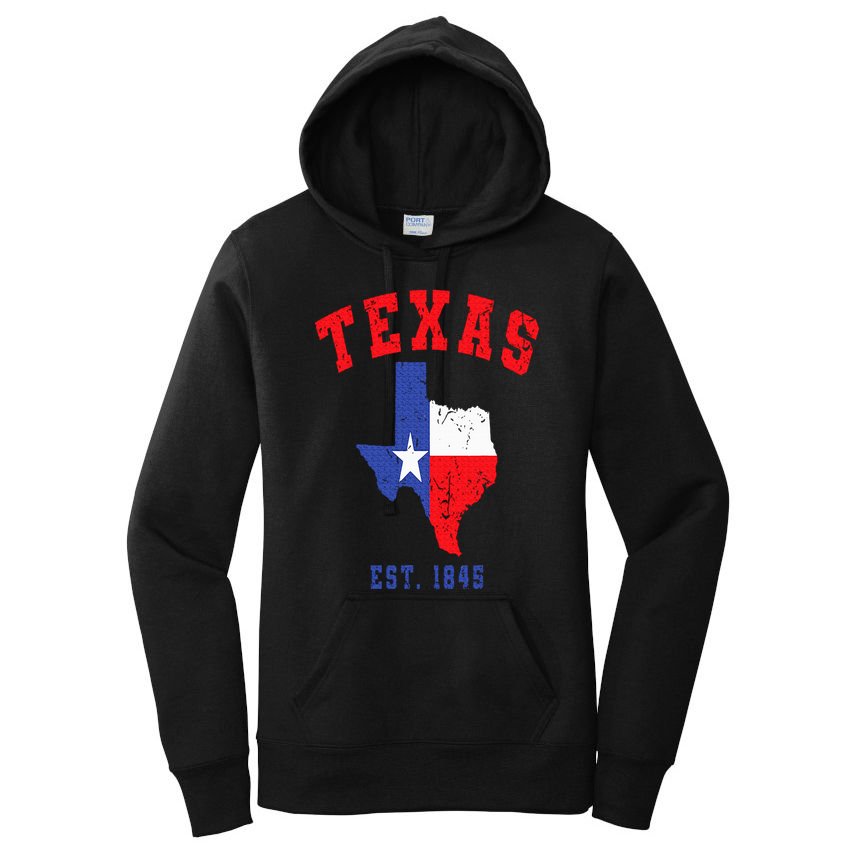 Texas Est. 1845 Texas Pride Home State Texan Women's Pullover Hoodie