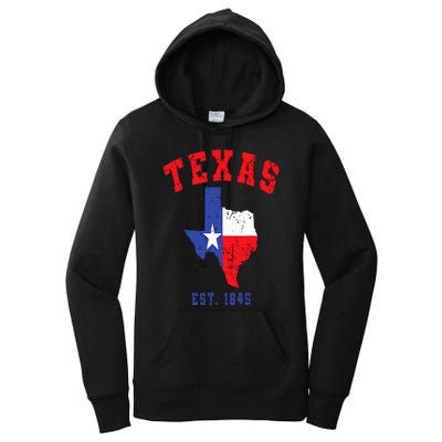 Texas Est. 1845 Texas Pride Home State Texan Women's Pullover Hoodie