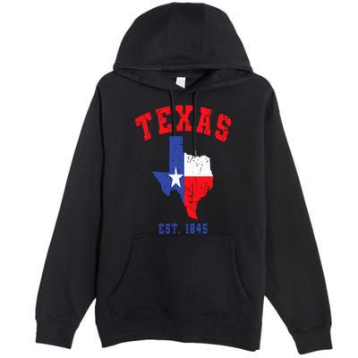 Texas Est. 1845 Texas Pride Home State Texan Premium Pullover Hoodie