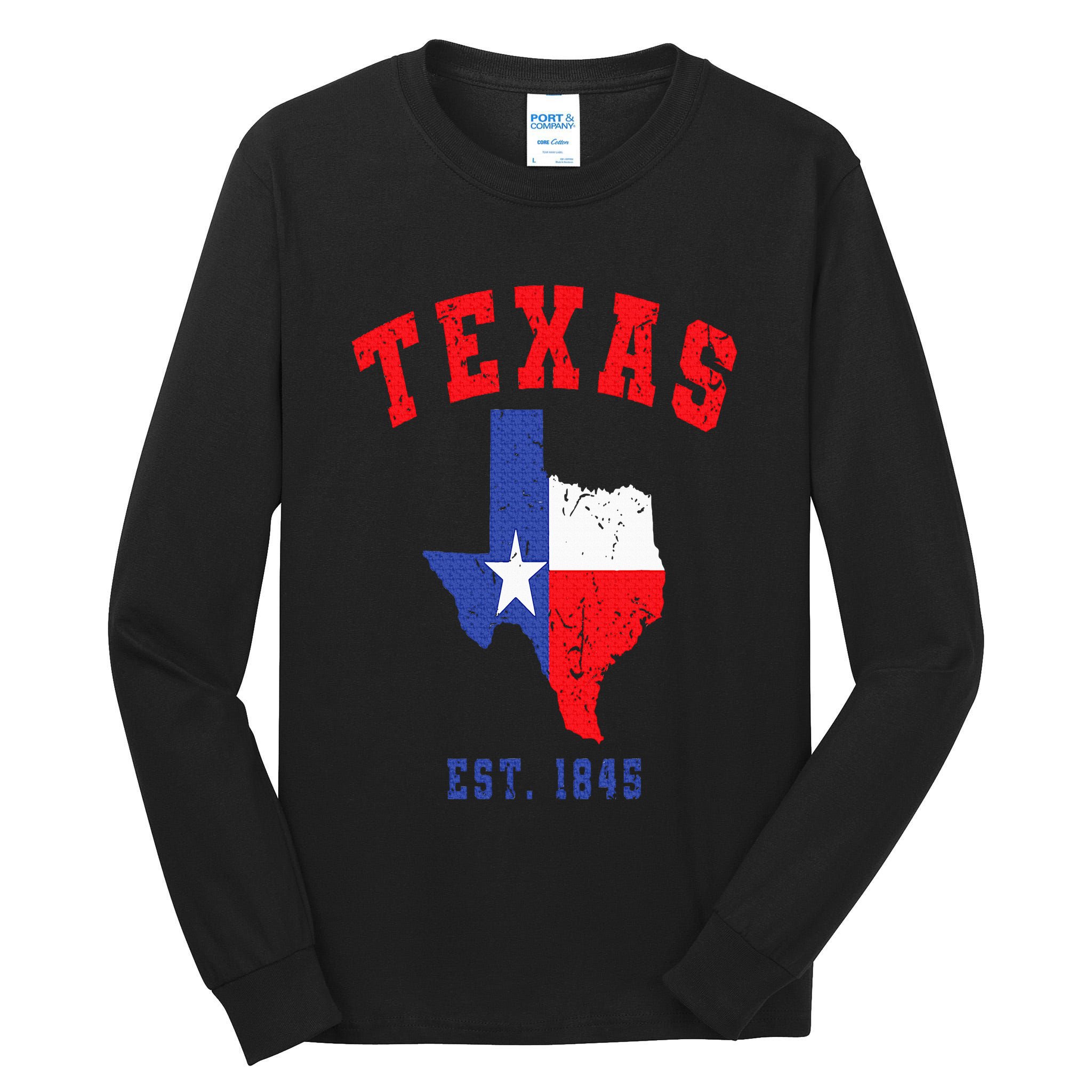 Texas Est. 1845 Texas Pride Home State Texan Tall Long Sleeve T-Shirt
