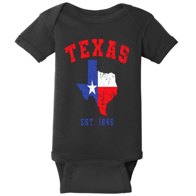 Texas Est. 1845 Texas Pride Home State Texan Baby Bodysuit