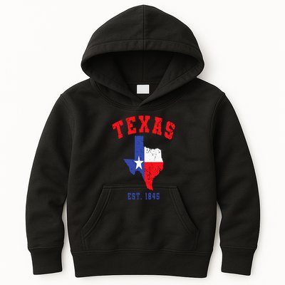 Texas Est. 1845 Texas Pride Home State Texan Kids Hoodie