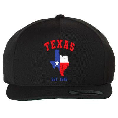 Texas Est. 1845 Texas Pride Home State Texan Wool Snapback Cap