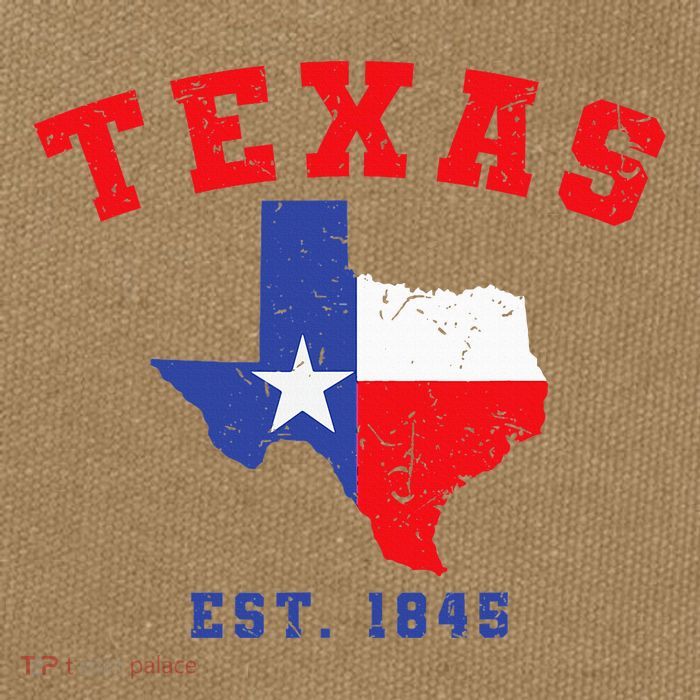 Texas Est. 1845 Texas Pride Home State Texan Cotton Canvas Backpack