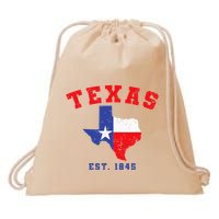 Texas Est. 1845 Texas Pride Home State Texan Drawstring Bag