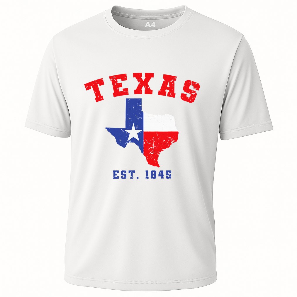 Texas Est. 1845 Texas Pride Home State Texan Cooling Performance Crew T-Shirt