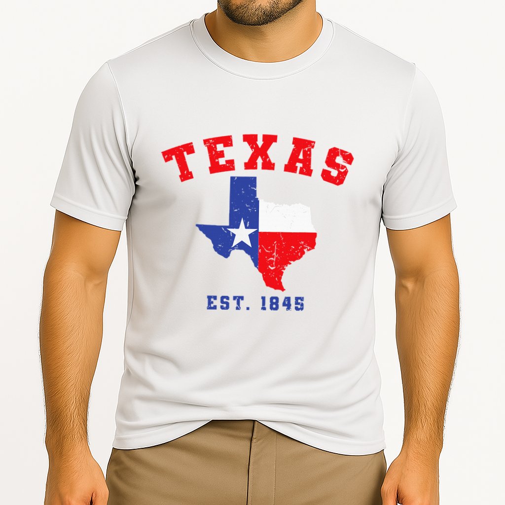 Texas Est. 1845 Texas Pride Home State Texan Cooling Performance Crew T-Shirt