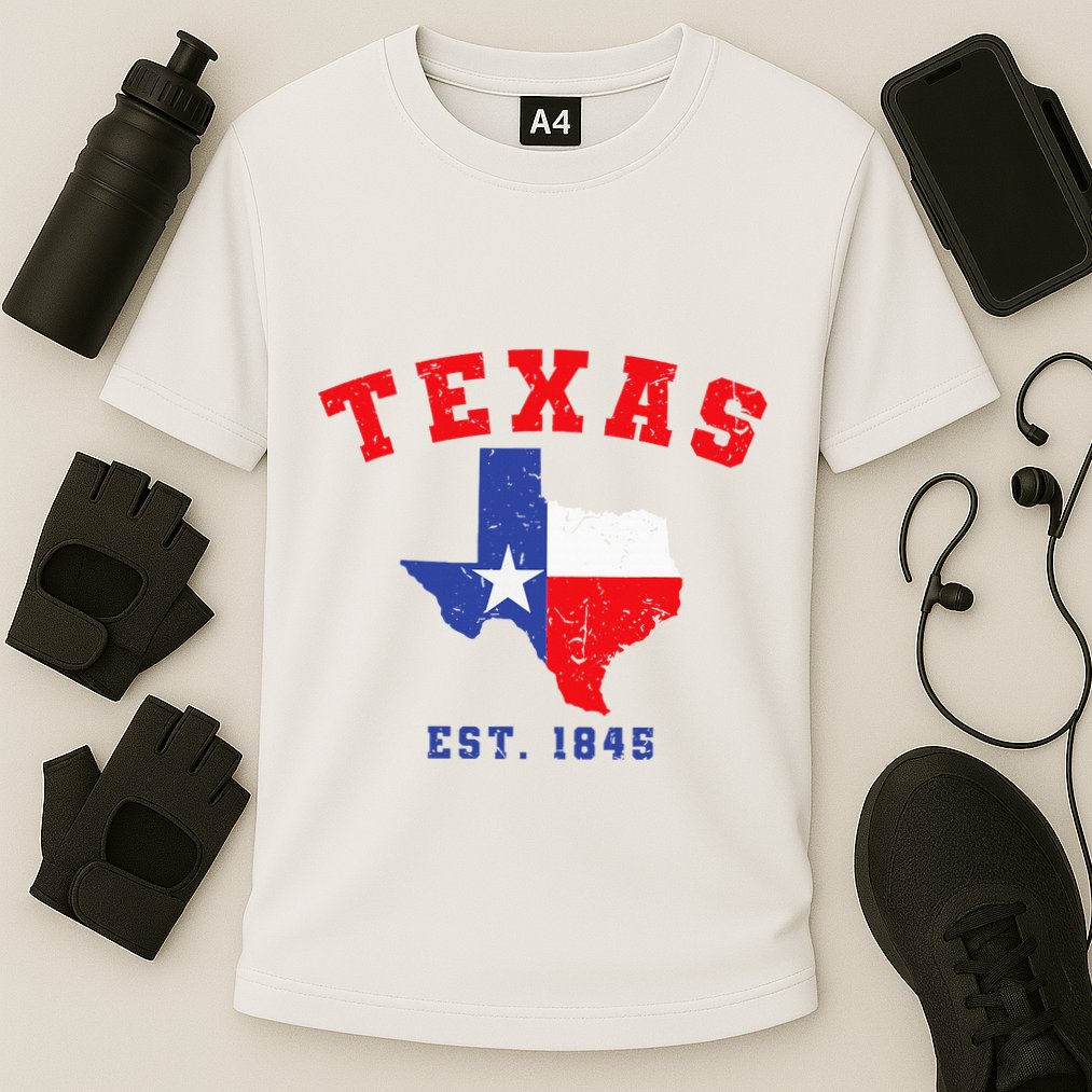 Texas Est. 1845 Texas Pride Home State Texan Cooling Performance Crew T-Shirt
