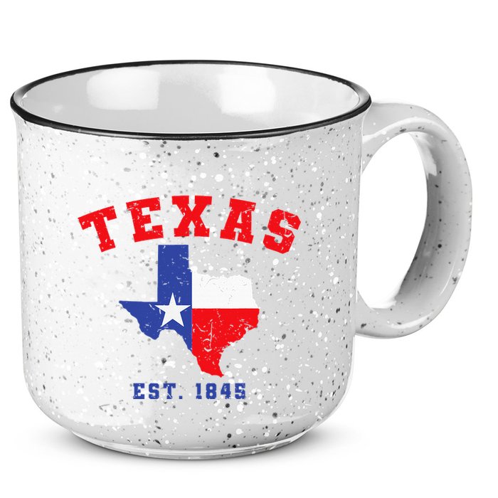 Texas Est. 1845 Texas Pride Home State Texan 15oz Campfire Ceramic Mug