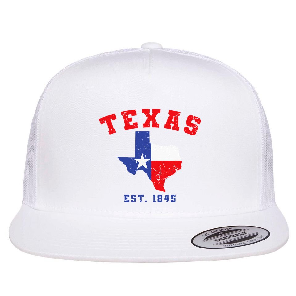 Texas Est. 1845 Texas Pride Home State Texan Flat Bill Trucker Hat