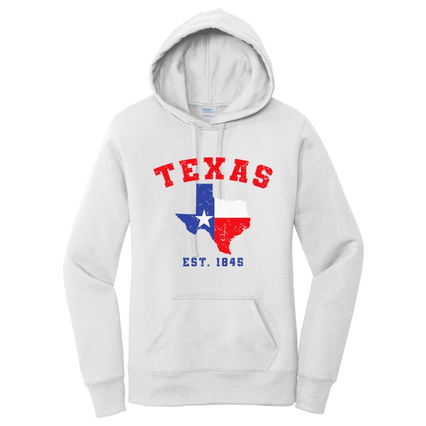 Texas Est. 1845 Texas Pride Home State Texan Women's Pullover Hoodie