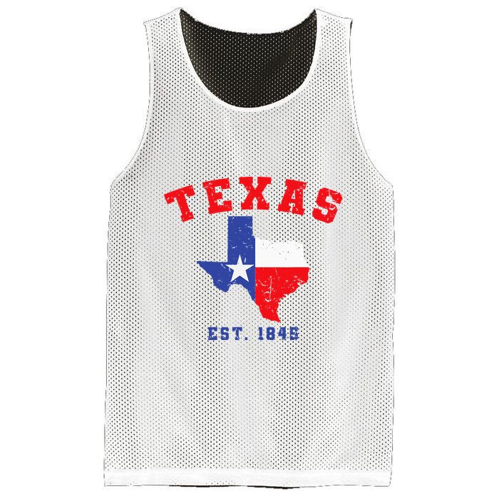 Texas Est. 1845 Texas Pride Home State Texan Mesh Reversible Basketball Jersey Tank