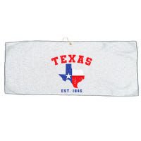 Texas Est. 1845 Texas Pride Home State Texan Large Microfiber Waffle Golf Towel
