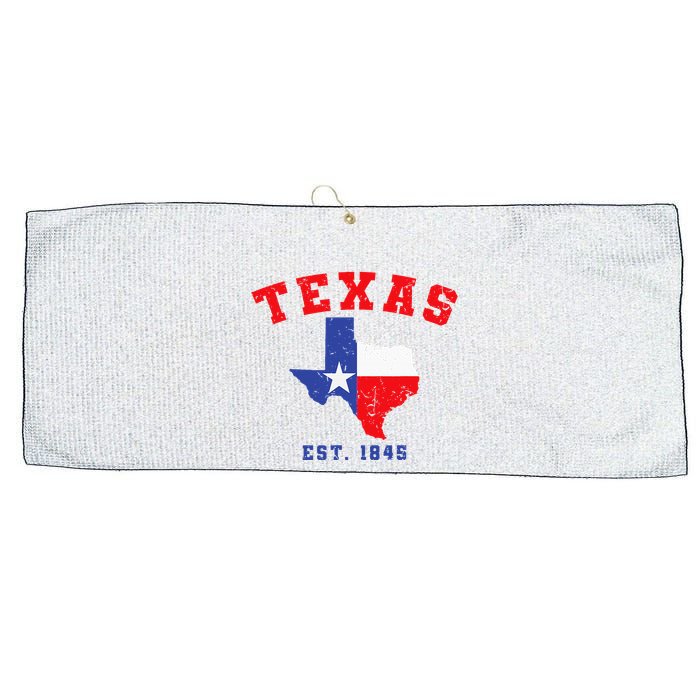 Texas Est. 1845 Texas Pride Home State Texan Large Microfiber Waffle Golf Towel