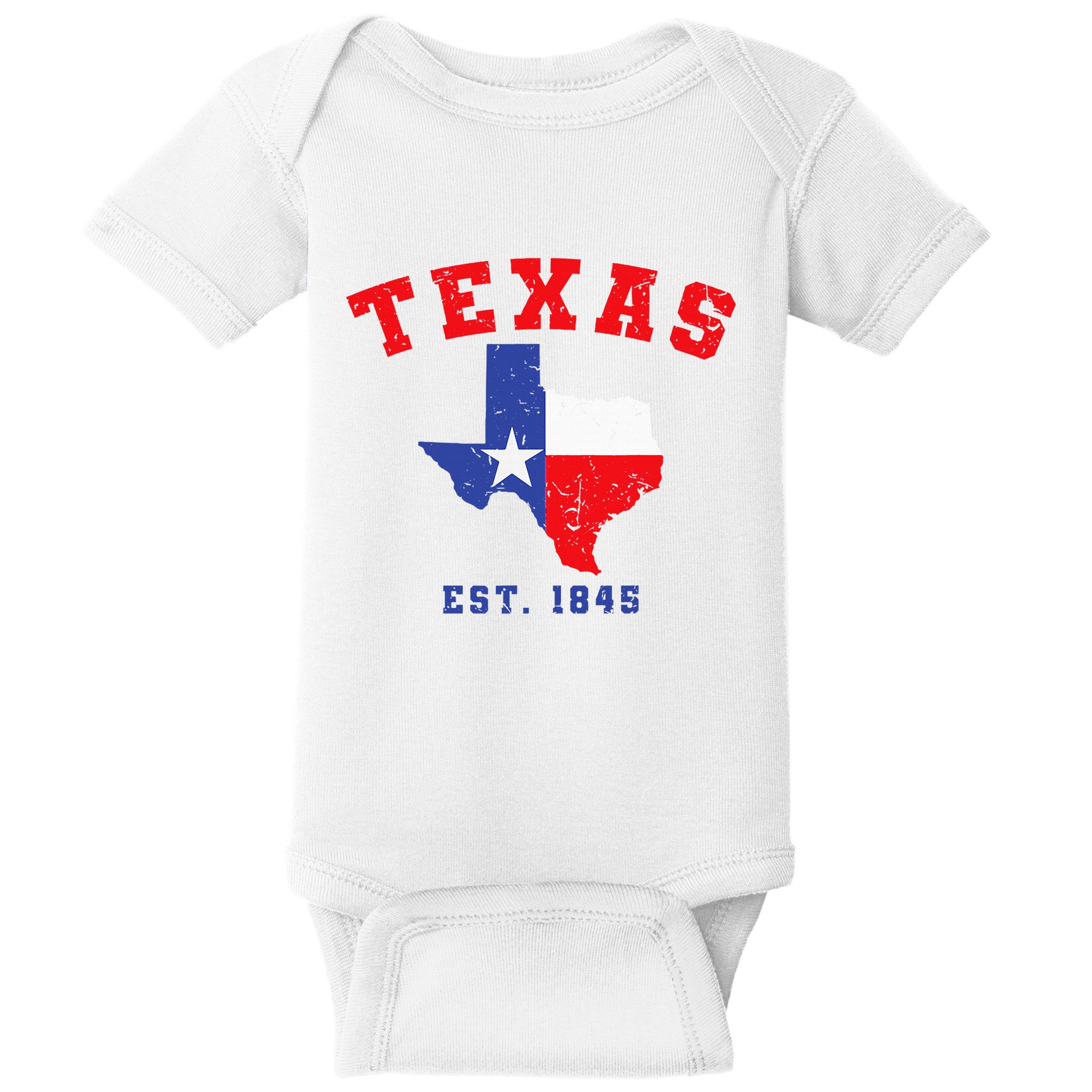 Texas Est. 1845 Texas Pride Home State Texan Baby Bodysuit