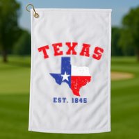 Texas Est. 1845 Texas Pride Home State Texan Golf Towel